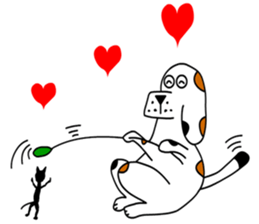 Of calico dog santaro2 sticker #6504231