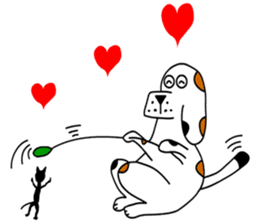 Of calico dog santaro2 sticker #6504231