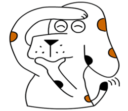 Of calico dog santaro2 sticker #6504232