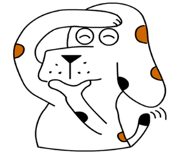 Of calico dog santaro2 sticker #6504232