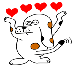 Of calico dog santaro2 sticker #6504236