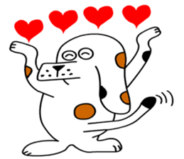 Of calico dog santaro2 sticker #6504236