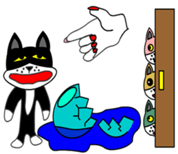 silver cat punch2 sticker #6516846