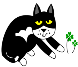 silver cat punch2 sticker #6516856