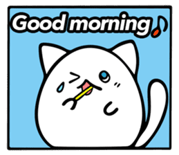 white cat beautiful life sticker #6556104