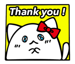 white cat beautiful life sticker #6556111