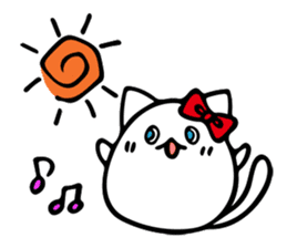 white cat beautiful life sticker #6556117
