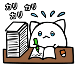 white cat beautiful life sticker #6556120