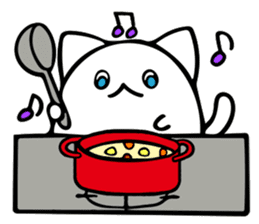 white cat beautiful life sticker #6556125