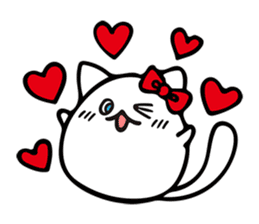 white cat beautiful life sticker #6556129