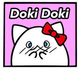 white cat beautiful life sticker #6556130