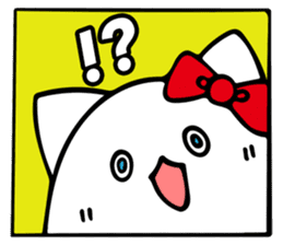 white cat beautiful life sticker #6556135