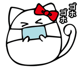 white cat beautiful life sticker #6556136