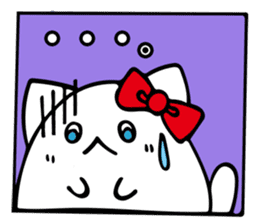 white cat beautiful life sticker #6556137