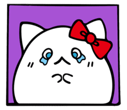 white cat beautiful life sticker #6556139