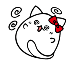 white cat beautiful life sticker #6556141