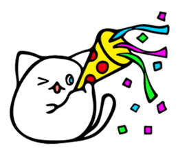 white cat beautiful life sticker #6556143
