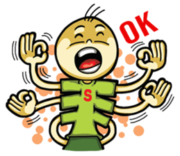 Six hand alien(English) sticker #6626490