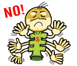 Six hand alien(English) sticker #6626491