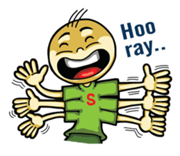 Six hand alien(English) sticker #6626497