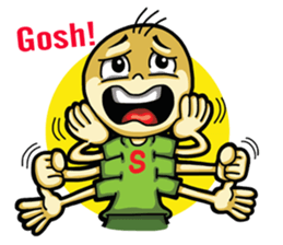 Six hand alien(English) sticker #6626507