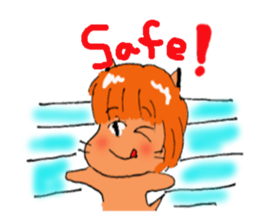 Is cat's?Baseball English sticker #6778236