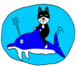 silver cat punch3 sticker #6947970