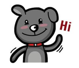 Black Bear (English) sticker #7031208