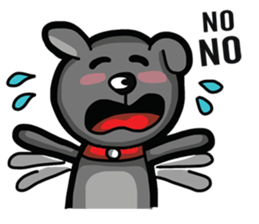 Black Bear (English) sticker #7031209