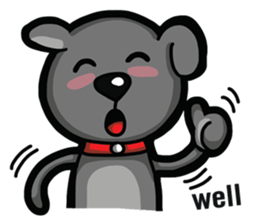 Black Bear (English) sticker #7031211