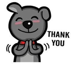 Black Bear (English) sticker #7031213