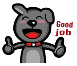 Black Bear (English) sticker #7031214