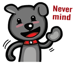 Black Bear (English) sticker #7031216