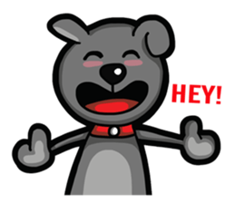 Black Bear (English) sticker #7031217