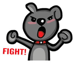 Black Bear (English) sticker #7031219