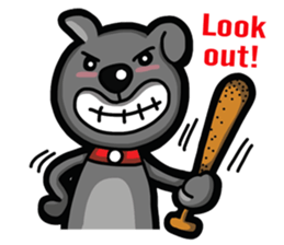 Black Bear (English) sticker #7031222