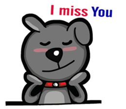 Black Bear (English) sticker #7031223