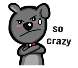 Black Bear (English) sticker #7031224