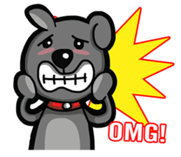 Black Bear (English) sticker #7031226