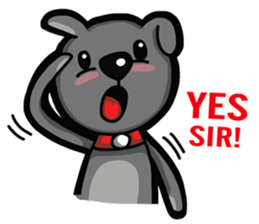 Black Bear (English) sticker #7031229