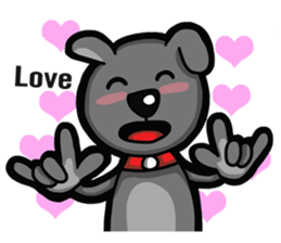 Black Bear (English) sticker #7031232