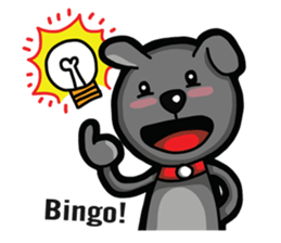 Black Bear (English) sticker #7031233