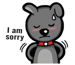 Black Bear (English) sticker #7031234