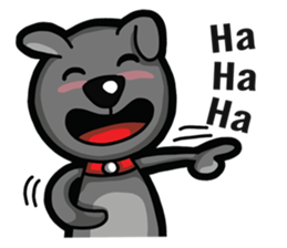 Black Bear (English) sticker #7031235