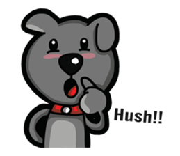 Black Bear (English) sticker #7031238