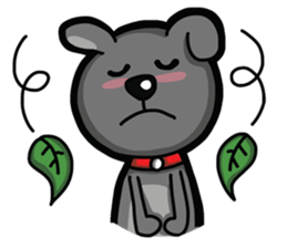 Black Bear (English) sticker #7031239