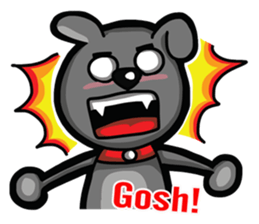 Black Bear (English) sticker #7031240