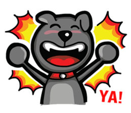 Black Bear (English) sticker #7031241