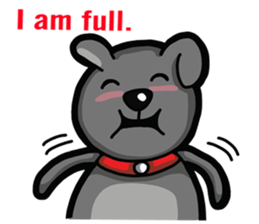 Black Bear (English) sticker #7031244