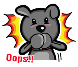 Black Bear (English) sticker #7031246